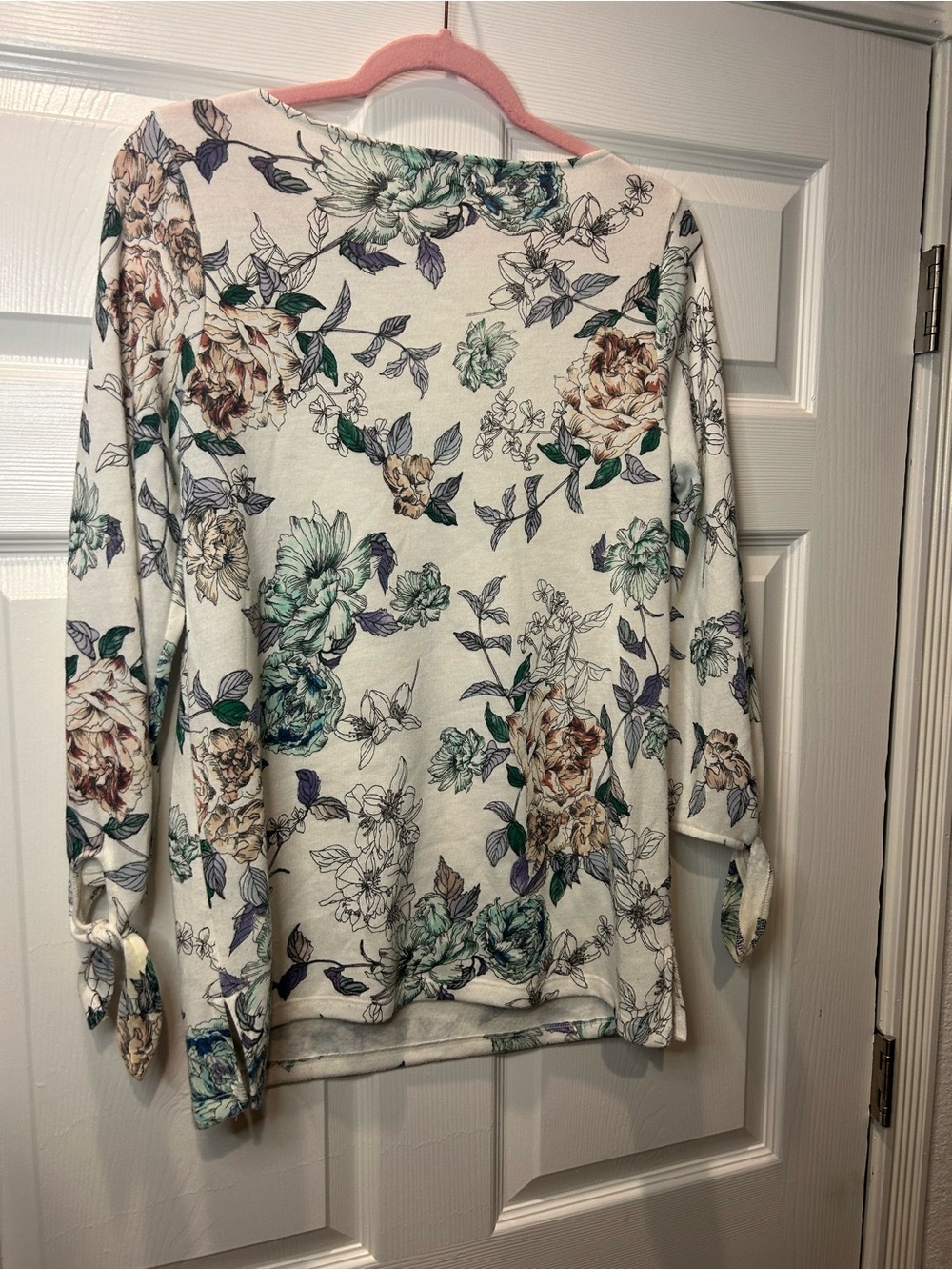 Liz Claiborne Floral Top Women’s Romantic Boho Cottagecore 3/4 Sleeve Blouse - Picture 3 of 6